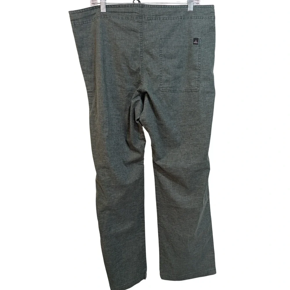 Gorpcore Lounge Prana Breathe Green Hemp Blend Wide Leg Drawstring L Pants